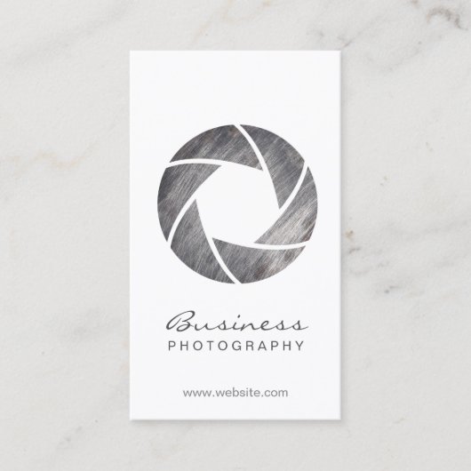 フォトグラファーのメタルシャッモダンター撮影 名刺 (正面)