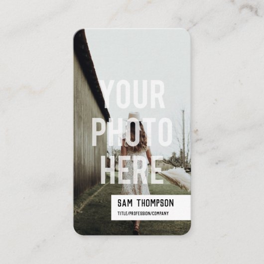 フォトグラファーの写真とロゴのソーシャルメディアのアイコン 名刺 (正面)