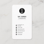 フォトグラファーの写真とロゴのソーシャルメディアのアイコン 名刺 (裏面)