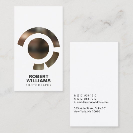 フォトグラファーの名刺のフォーカスロゴIV 名刺 (正面/裏面)