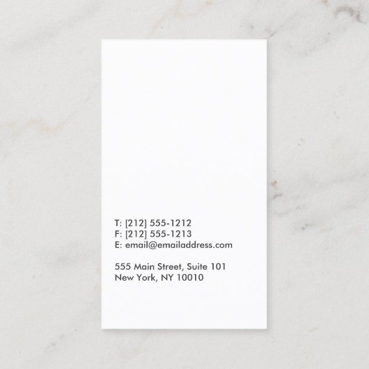 フォトグラファーの名刺のフォーカスロゴIV 名刺 (裏面)