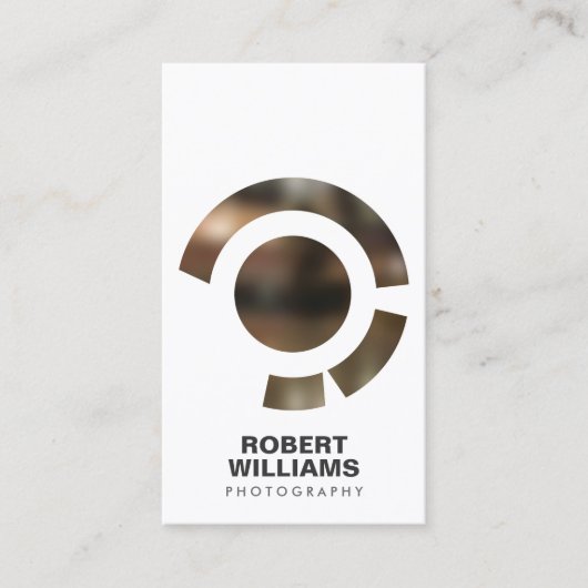 フォトグラファーの名刺のフォーカスロゴIV 名刺 (正面)