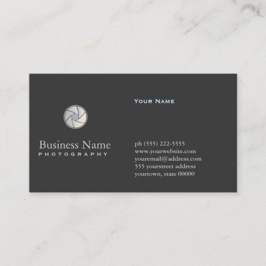 フォトグラファーの名刺 名刺 (正面)