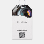 フォトグラファーの白黒ありがとう ギフトタグ (裏面)