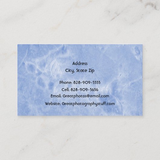 フォトグラファーまたはカメラユーモアのあるストア 名刺 (裏面)