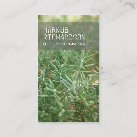 フォトグラファーやシェフ向けPHOTO名刺 名刺 (正面)