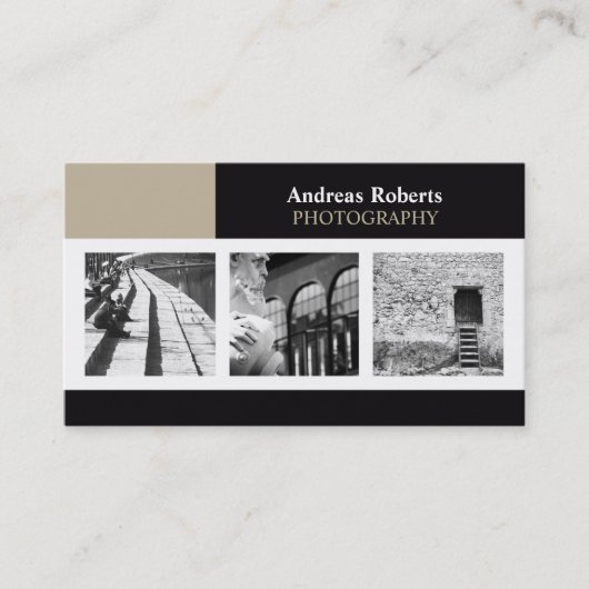 フォトグラファーエレガントクラスカスタムのプロファイルカード 名刺 (正面)