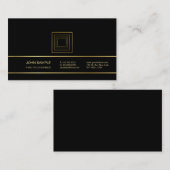 フォトグラファーエレガント写真のスタイリッシュ金ゴールドルック 名刺 (正面/裏面)