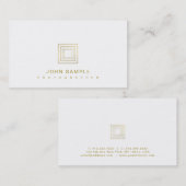 フォトグラファーエレガント写真のスタイリッシュ金ゴールドルック 名刺 (正面/裏面)