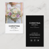 フォトグラファーエレガント金ゴールドフレフェイクーム 名刺 (正面/裏面)