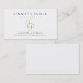 フォトグラファーエレガント金ゴールドモノグラム 名刺 (正面/裏面)