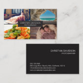 フォトグラファーカスタマイズ、写真と共に、黒お洒落、 名刺 (正面/裏面)