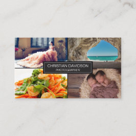 フォトグラファーカスタマイズ、写真と共に、黒お洒落、 名刺