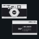 フォトグラファークールカメラモダンブラックイラストレーション 名刺<br><div class="desc">写真家クールカメラ黒モダンイラストレーション名刺デザイン。こカスタマイズの写真カメラの黒いイラストレーションのビジネスモダンカードと与えあなたの個々のスタイルを作る。プロフェッショナルモダンカスタマイズ可能な名刺。競合他社の上に存在するビジュアルクリエイティブのエッジを探している多くの職業に最適!フォトグラファー、デザイ結婚ナー、フォトグラファー、ブランディング、写真、ビジネス、クリエイティブプロフェッショナルに最適。お客様のカスタマイズ文字と画像を使って簡単する – お客様のと画像を作成する!</div>