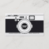 フォトグラファークールカメラモダンブラックイラストレーション 名刺 (正面)