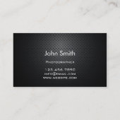 フォトグラファーストライプの金ゴールドAurora モダン 名刺 (裏面)