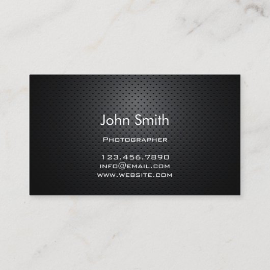 フォトグラファーストライプの金ゴールドAurora モダン 名刺 (裏面)