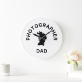 フォトグラファーパパ – モーメントのキャプチャ ラージ壁時計 (ホーム)