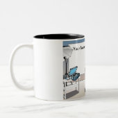 フォトグラファーパーソナライズされたー – 女性マンガ ツートーンマグカップ (左)