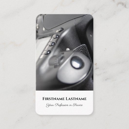 フォトグラファービデオグラファーDSLRカメラレンズ 名刺 (正面)