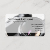 フォトグラファービデオグラファーDSLRカメラレンズ 名刺 (裏面)