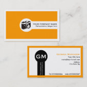 フォトグラファーフェミニンの名刺 – オレンジ 名刺 (正面/裏面)