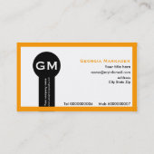 フォトグラファーフェミニンの名刺 – オレンジ 名刺 (裏面)