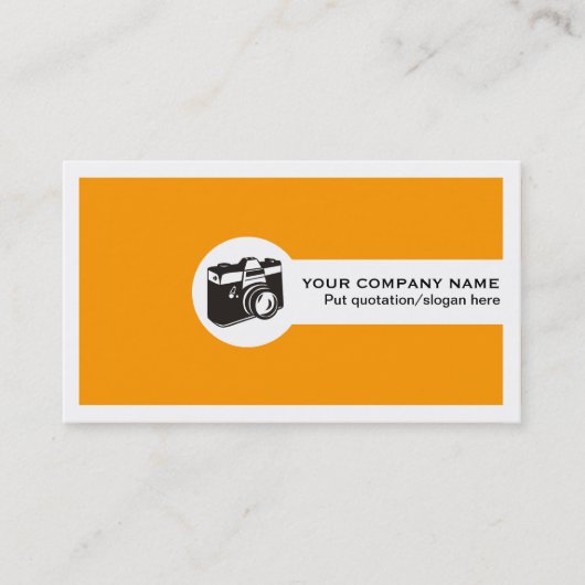 フォトグラファーフェミニンの名刺 – オレンジ 名刺 (正面)