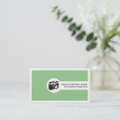 フォトグラファーフェミニンの名刺 – 緑のセージ 名刺 (スタンド正面)