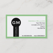 フォトグラファーフェミニンの名刺 – 緑のセージ 名刺 (裏面)