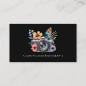 フォトグラファーフローラカメラの水色 名刺 (正面)