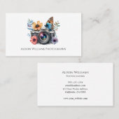 フォトグラファーフローラカメラの水色 名刺 (正面/裏面)