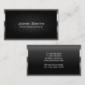 フォトグラファープロフェッショナルメタルフレームモダン 名刺 (正面/裏面)