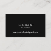 フォトグラファープロフェッショナル名刺 名刺 (裏面)