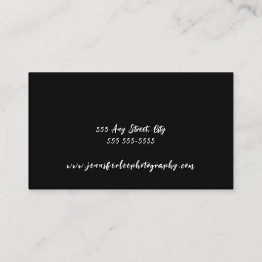 フォトグラファープロフェッショナル名刺 名刺 (裏面)