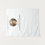 フォトグラファーポップ・アートのアップショップテーブルランナーバナー タペストリー (正面(横))