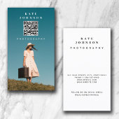 フォトグラファーミニマルQRコードソーシャルメディア 名刺