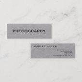 フォトグラファーモダンアーティストのミニマリスト スキニー名刺 (正面/裏面)