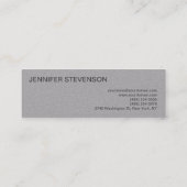 フォトグラファーモダンアーティストのミニマリスト スキニー名刺 (裏面)