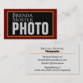 フォトグラファーモダンアーティストクリエイティブソーシャルメディア 名刺 (正面/裏面)