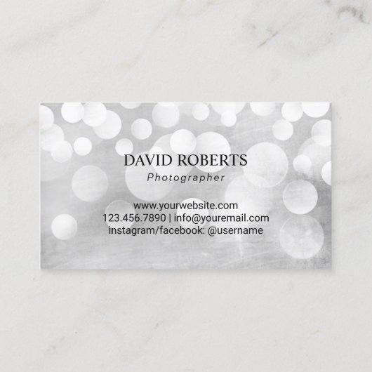 フォトグラファーモダンカメラ銀写真 名刺 (裏面)