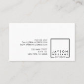 フォトグラファーモダンスクエアロゴ2と画像 名刺 (裏面)