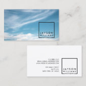 フォトグラファーモダンスクエアロゴ2と画像 名刺 (正面/裏面)