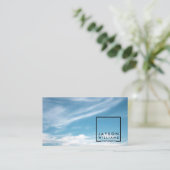 フォトグラファーモダンスクエアロゴ2と画像 名刺 (スタンド正面)