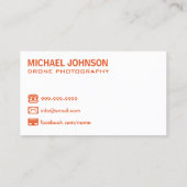 フォトグラファーモダンドローン写真 名刺 (裏面)