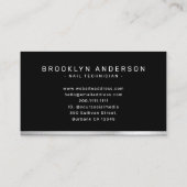 フォトグラファーモダンブラックシルバー3枚 名刺 (裏面)