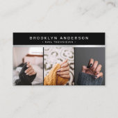 フォトグラファーモダンブラックシルバー3枚 名刺 (正面)