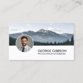 フォトグラファーモダンミニマリスト写真白黒 名刺 (正面)