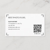 フォトグラファーモダンランドスケープ写真キャプチャ 名刺 (裏面)