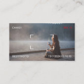 フォトグラファーモダンランドスケープ写真キャプチャ 名刺 (正面)